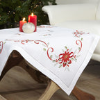 Τραπεζοκαρέ χριστουγεννιάτικο Luxury Home 90X90 Flower